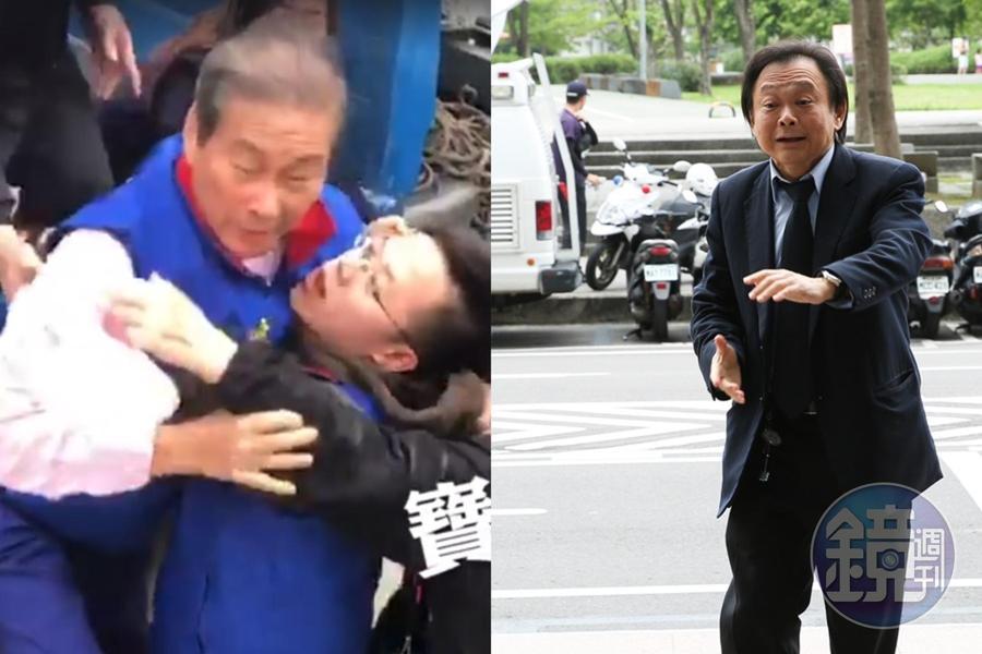 王世堅在臉書提醒張安樂，要小心別再跌入棺材。（左圖翻攝自《奉命刑事》臉書）