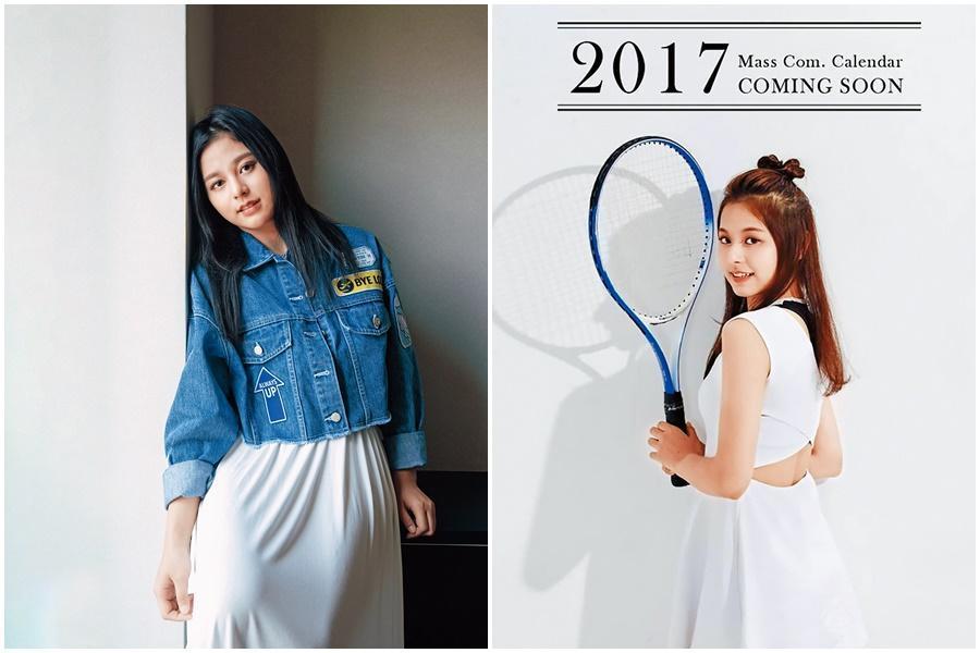 有「輔大周子瑜」稱號的陳苡瑄，因為參與2017年輔大美女月曆拍攝受到矚目，而踏入演藝圈。（右圖輔大提供）