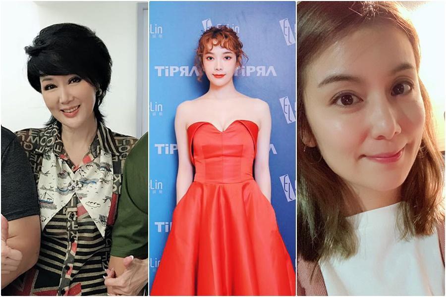 演藝圈久戀不婚的女藝人除了花花，還有和圈外男友愛情長跑十年的莎莎（右）、蔡淑臻（中）和馬世莉。