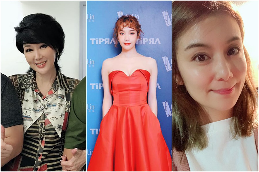 演藝圈久戀不婚的女藝人除了花花，還有和圈外男友愛情長跑十年的莎莎（右）、蔡淑臻（中）和馬世莉。