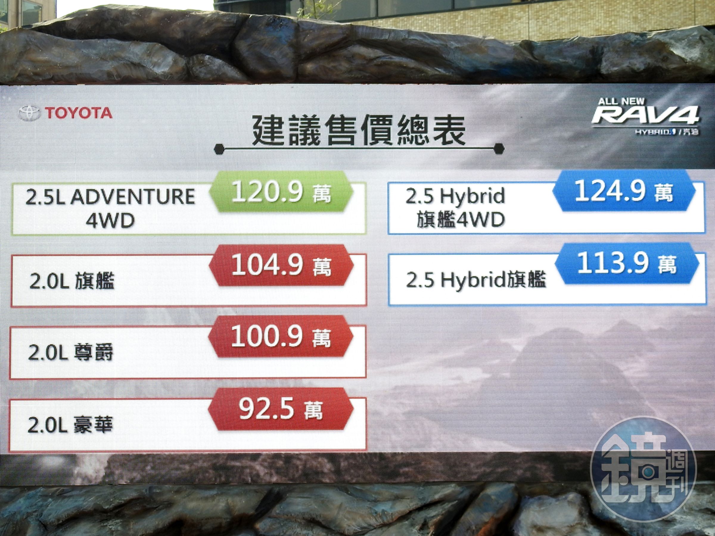 日本原裝進口的全新五代RAV4以92.5萬起的最終定價，替台灣車壇投下了一顆震撼彈！