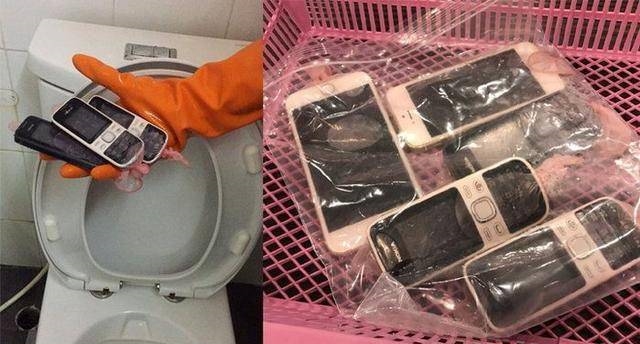 泰國公務員考試傳出集體舞弊，疑有考生藏手機在馬桶沖水箱中。（翻攝自泰國網）