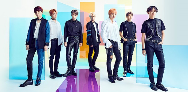 廣受全球迷妹喜愛的韓國偶像男團「防彈少年團BTS」。（翻攝自日本環球音樂官網）