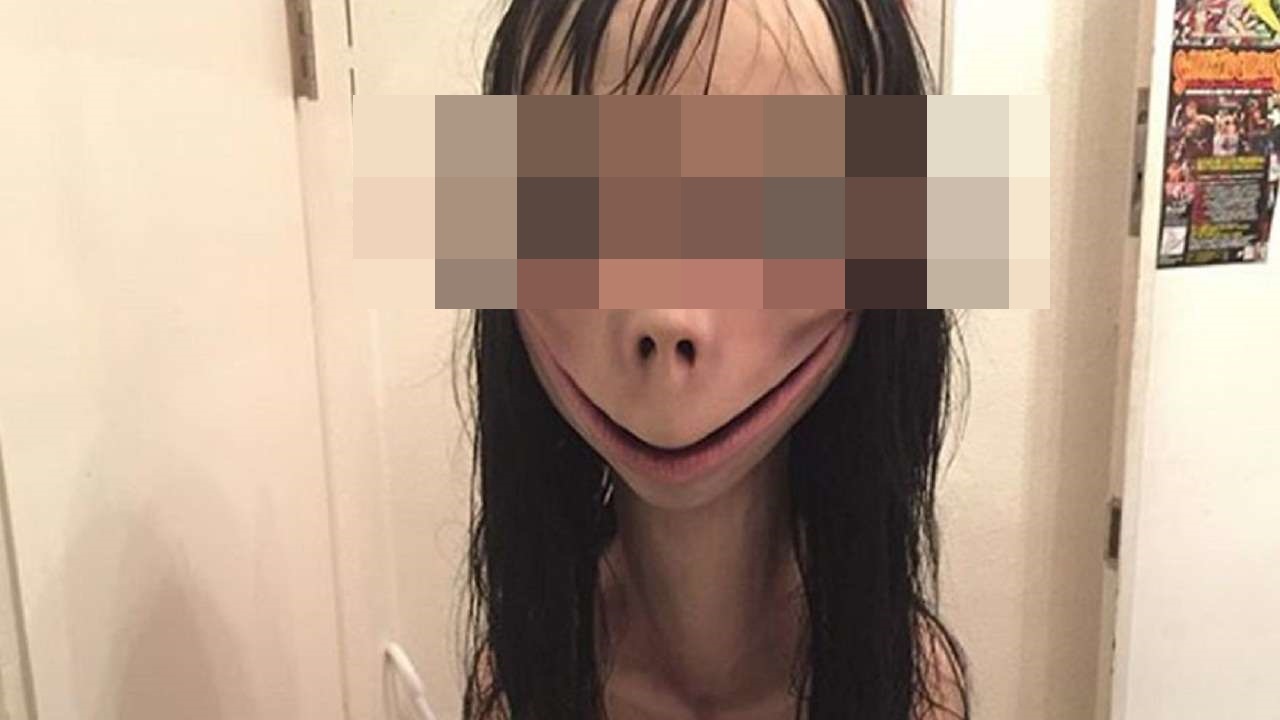 近日網路恐怖遊戲「MOMO Challenge」也引發全球熱議, MOMO 為一個虛擬角色,會在Youtube卡通頻道中的廣告出現,揚言要殺死孩童。(翻攝Twitter)