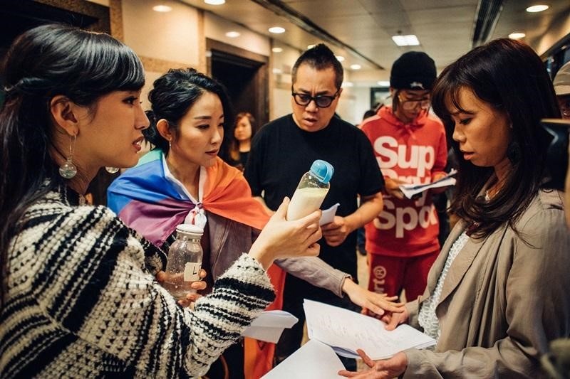 彭浩翔（中）能編能導，拍片態度非常務實。（華映提供）