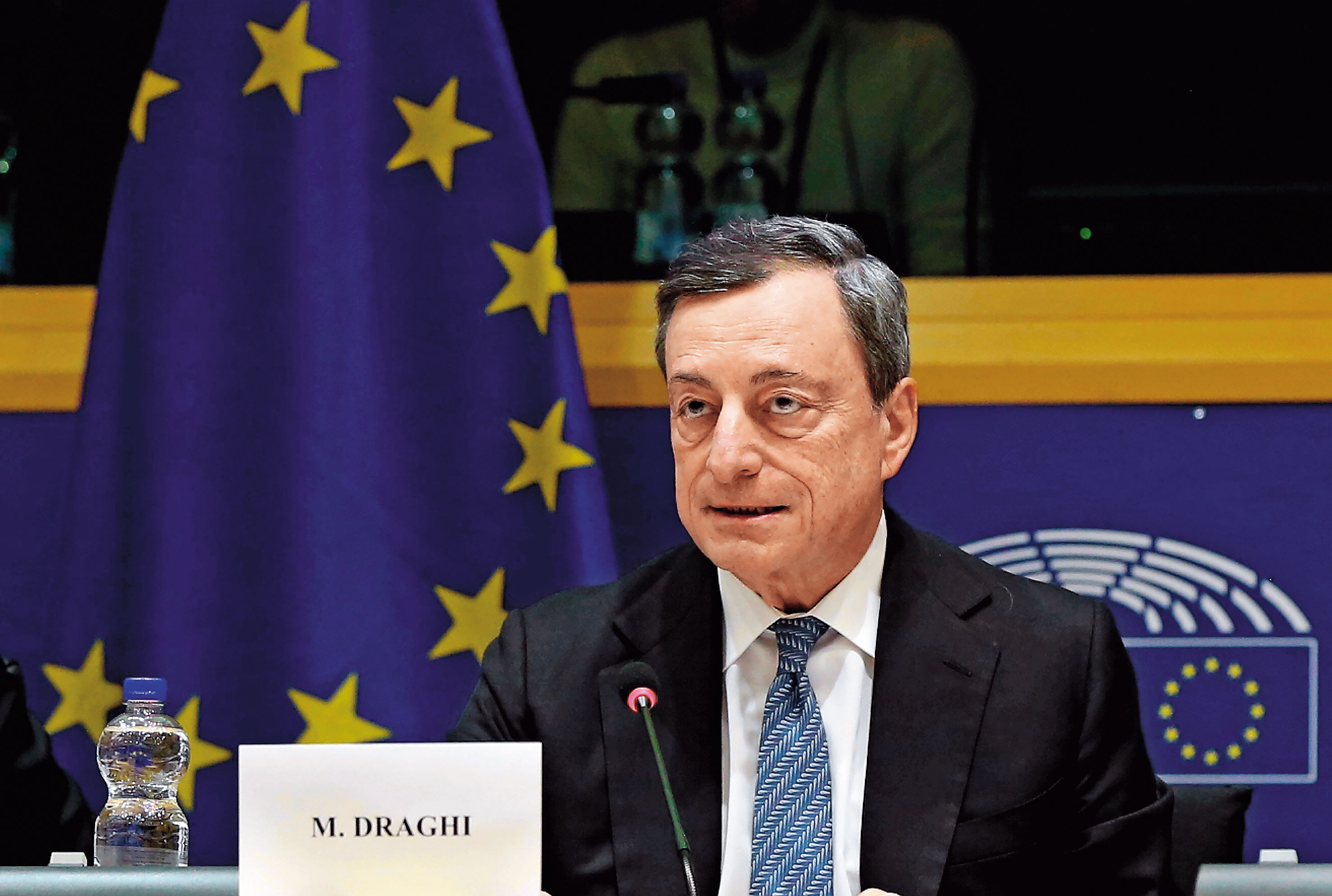 歐洲央行總裁德拉吉延後升息啟動時間，預計到2020年上半年都不會升息。（東方IC）