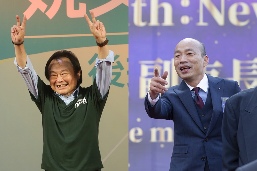 王世堅（左）今（13日）在臉書上PO文，認為國民黨應該派韓國瑜（右）選總統，別再歹戲拖棚。（本刊資料照）