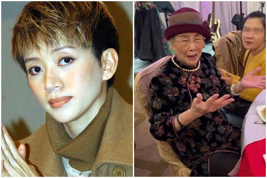 梅艷芳身後留下億萬遺產給母親覃美金。（左圖東方IC，右圖翻攝自微博）