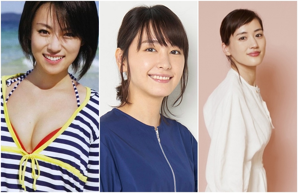 國民老婆新垣結衣（中）榮登「最想與她戀愛的女星排行榜」冠軍，其次為深田恭子、第三是綾瀨遙（右）。（翻攝ORICON NEWS）