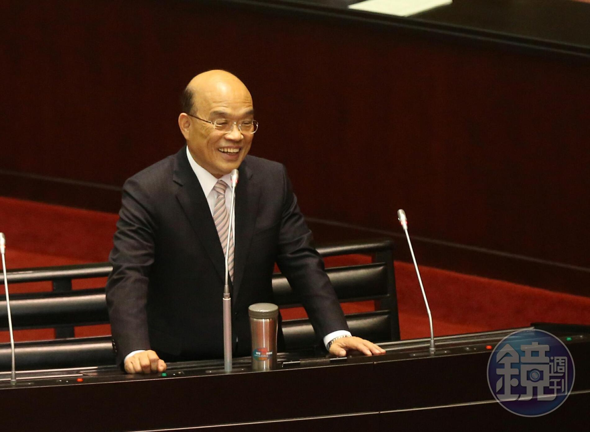 蘇貞昌還稱自己被女兒質詢是「地表最幸運爸爸」。
