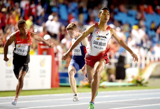 有著迦納血統的薩尼布朗，是日本田徑界的新一代生力軍。圖為薩尼布朗2017年參加國際比賽的英姿。（圖片來源：Can’t stop thinking https://quatr0035.com/sani-brown）