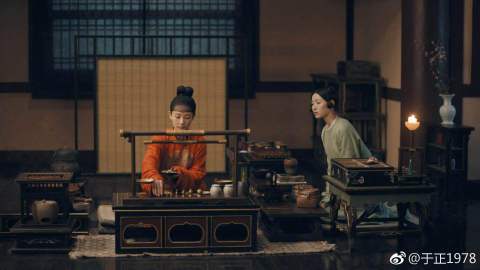 新劇《大唐女兒行》調色師發給于正的影片截圖色調參考照。（翻攝自于正微博）