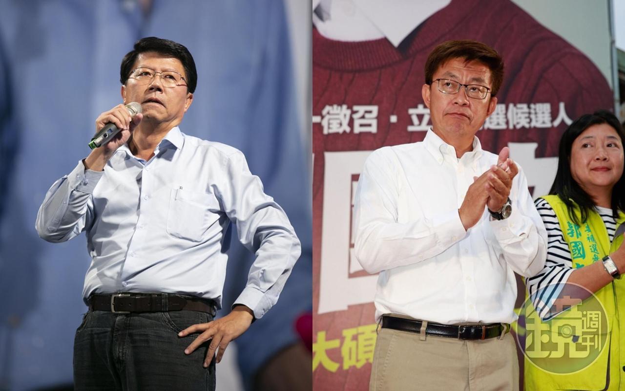 已連任5屆議員的謝龍介(左)2012年、2016年曾2度挑戰立委選戰,不過都鎩羽而歸,右為郭國文。