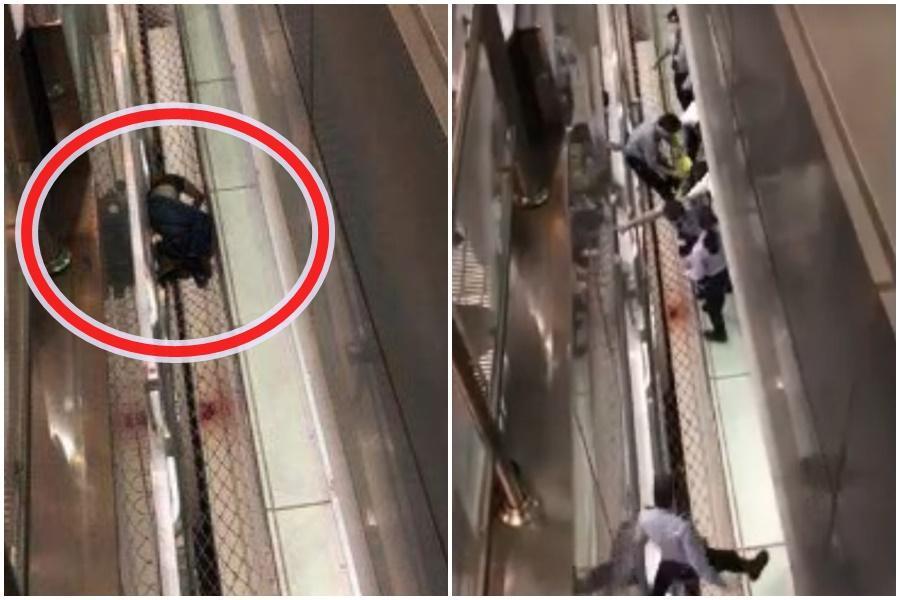 夫妻在桃園機場爭吵,丈夫竟將妻子拋出4樓。丈夫施暴後也跟著跳樓,2人皆無生命危險。