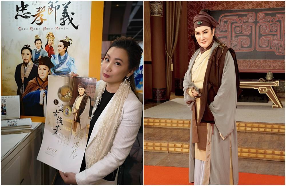 楊麗花(右)是歌仔戲天后,為了傳承歌仔戲不遺餘力,陳亞蘭(左)帶著師傅的新劇赴香港宣傳。(麗生百合國際娛樂提供)