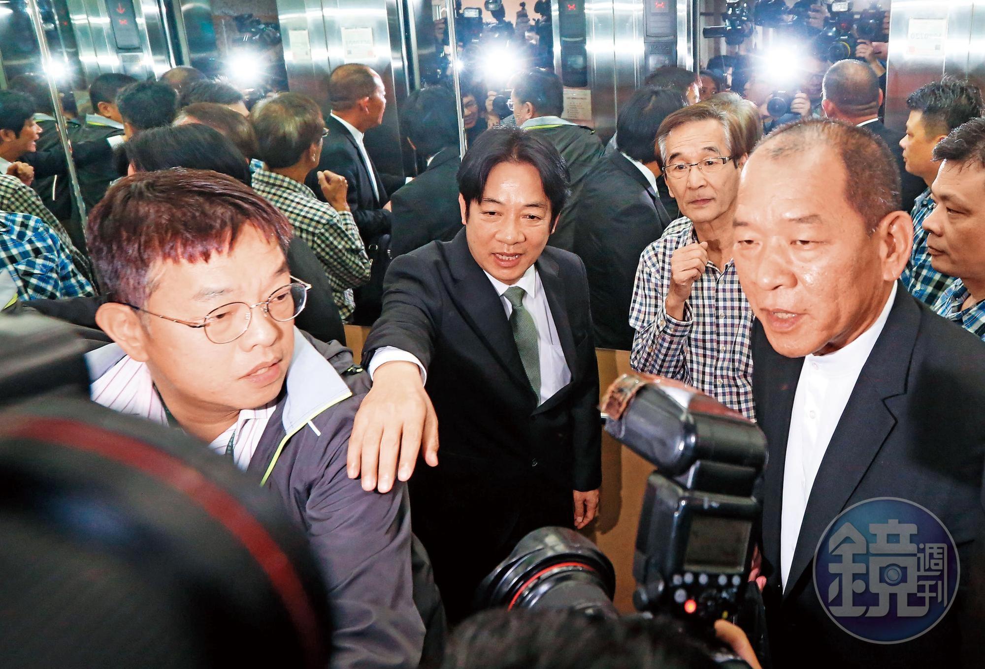 立委補選結果揭曉，輔選有功的賴清德隨即宣布參選總統。