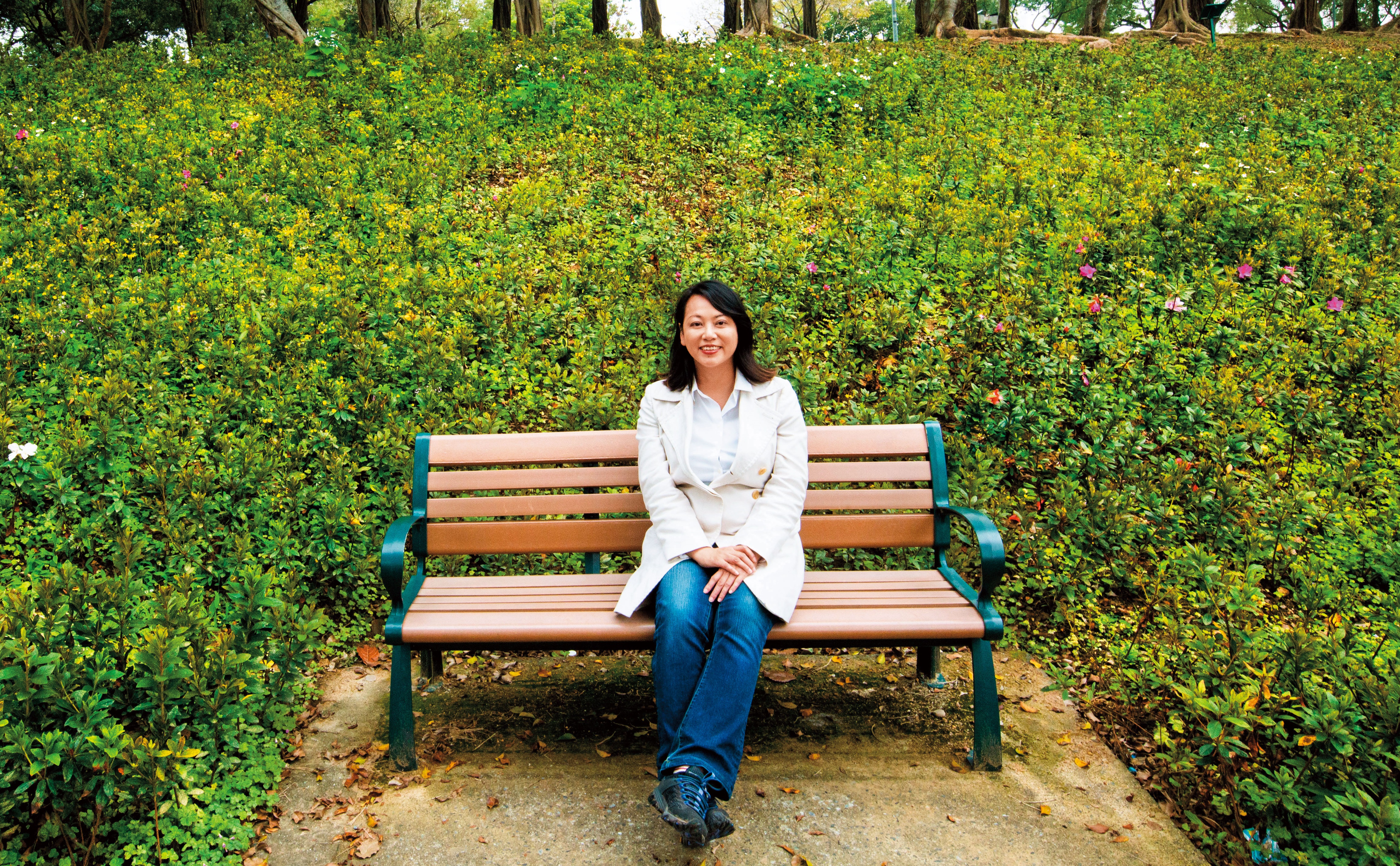 住家鄰近大安森林公園，張惠菁時常來這裡散步、吃早餐，她說自己非常喜歡早餐，早餐很重要。