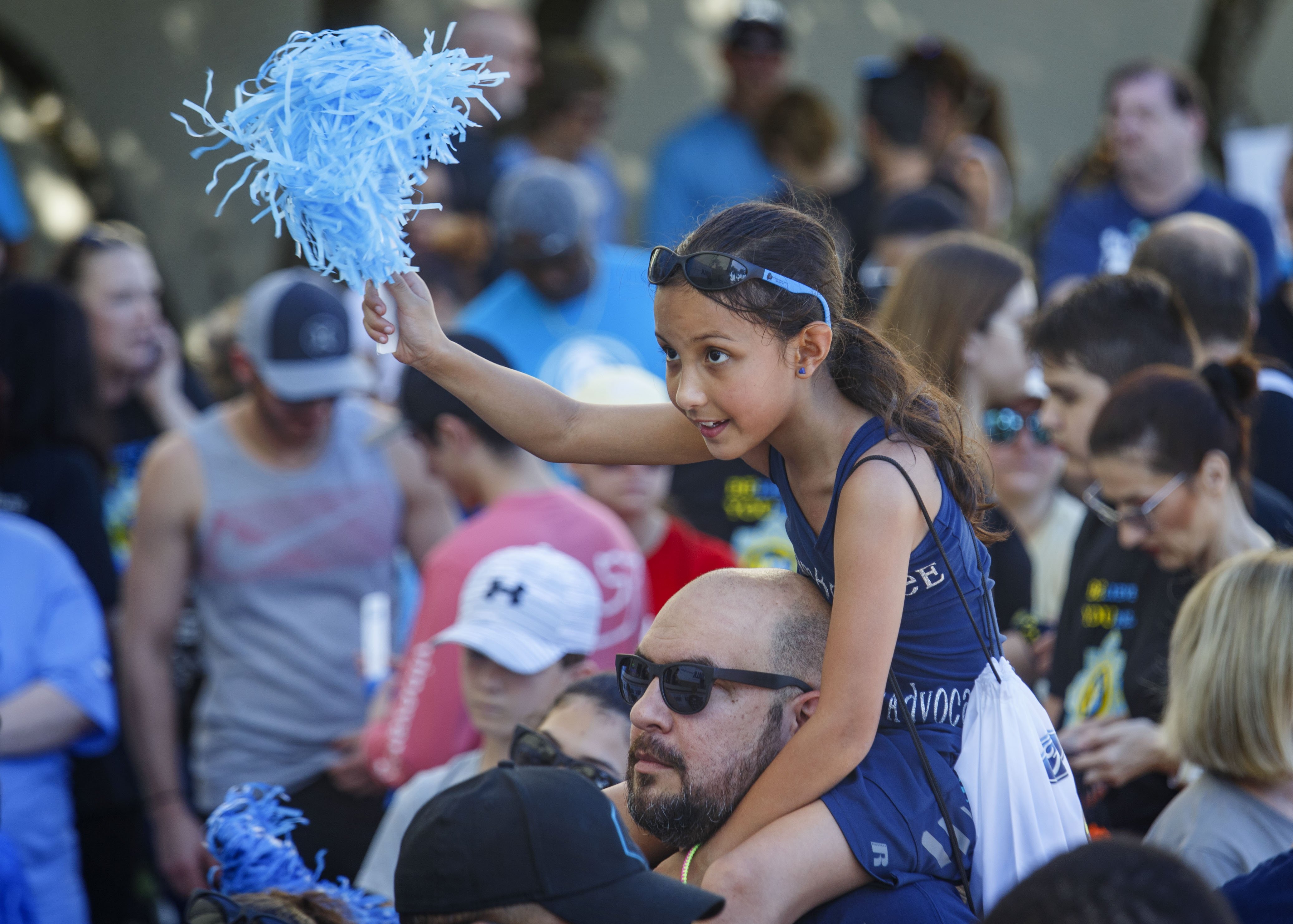 2019年3月3日美國佛州棕櫚灘自閉症宣導遊行活動。（東方IC）