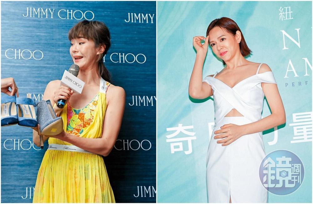 鍾瑶（左）太過掉以輕心，在時尚活動中顯得異常婆媽。
