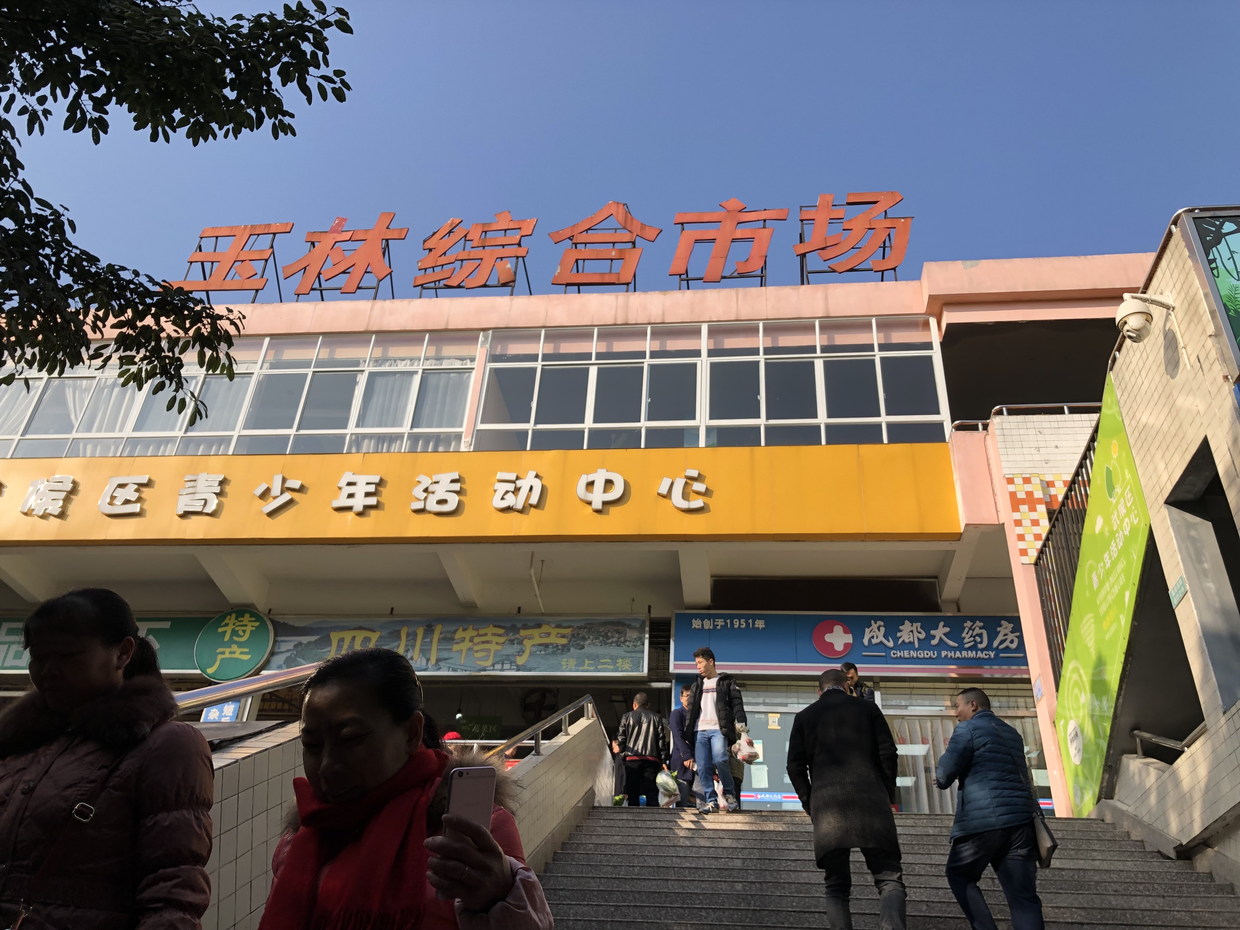 玉林綜合市場號稱是成都人的廚房，零售批發都很興旺。