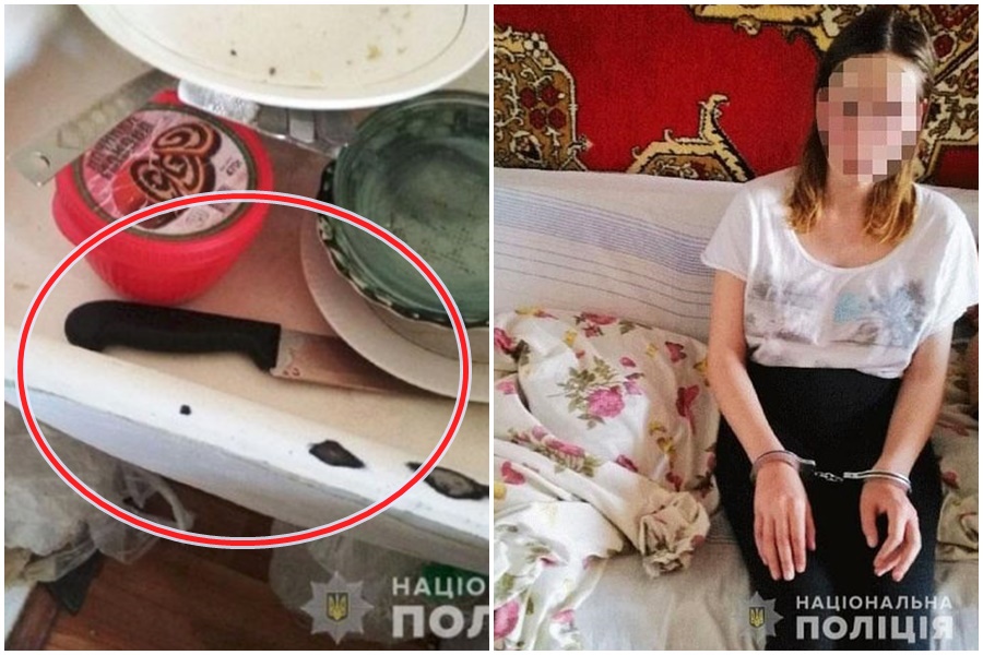 烏克蘭一名產婦，疑因腦膜炎影響心理健康，將3週大的女兒割喉至死。救護人員在廚房水槽中發現凶器。（Revine Police）