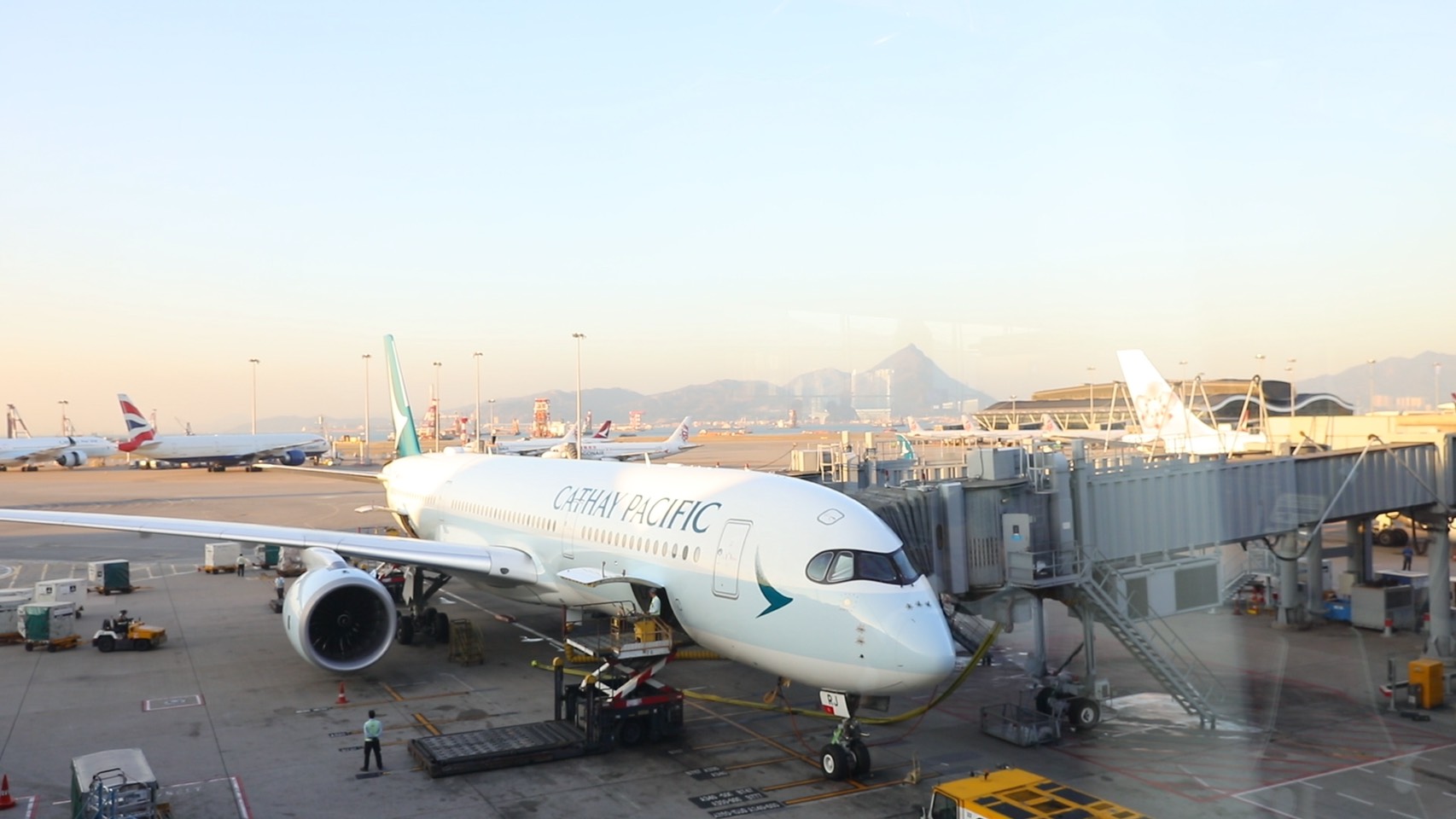 國泰航空使用A350客機航行香港-華盛頓DC。