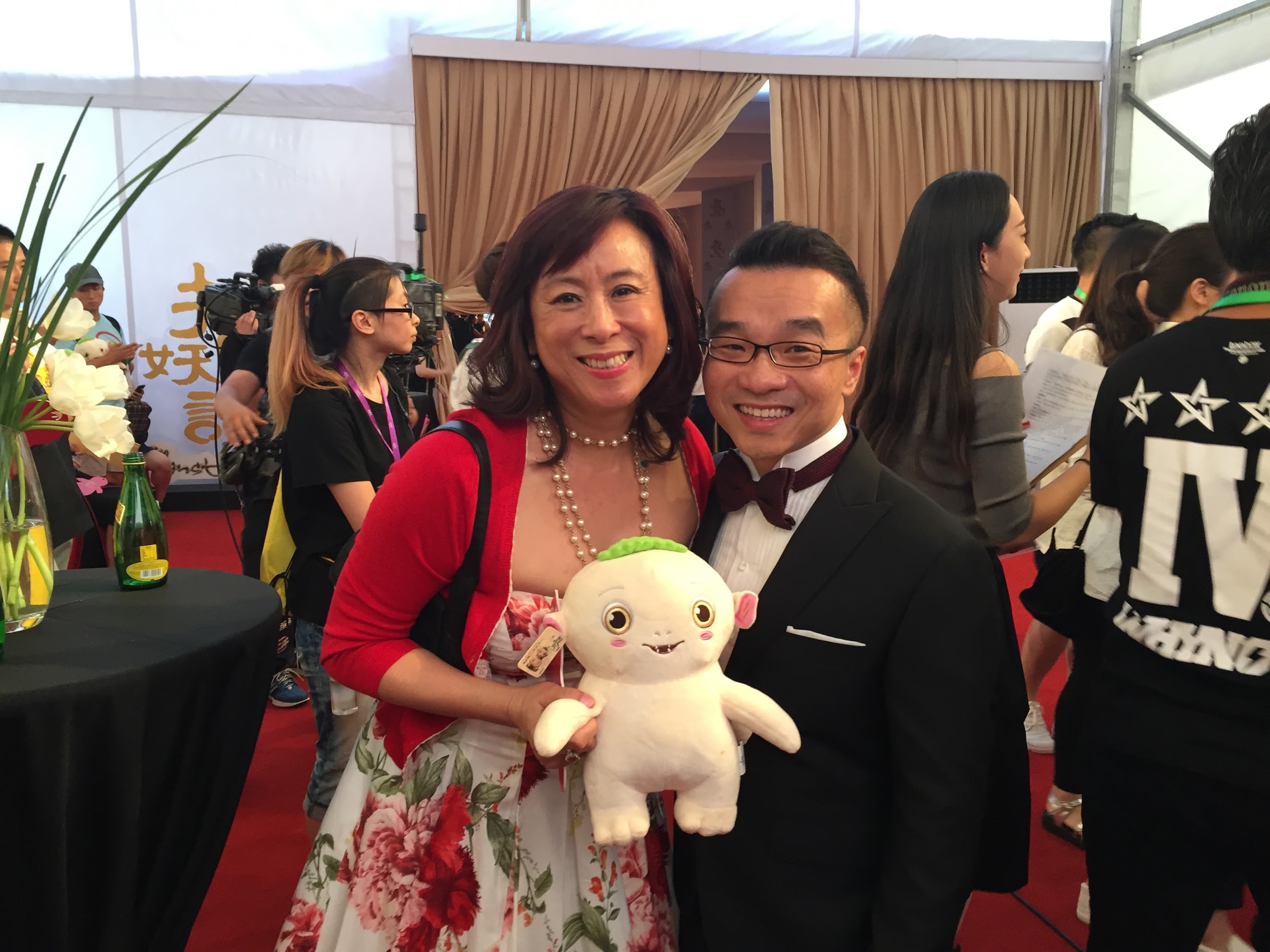潘國瑜和《捉妖記1、2》導演許誠毅（右）都在好萊塢工作很久，兩人合作愉快。（潘國瑜提供）
