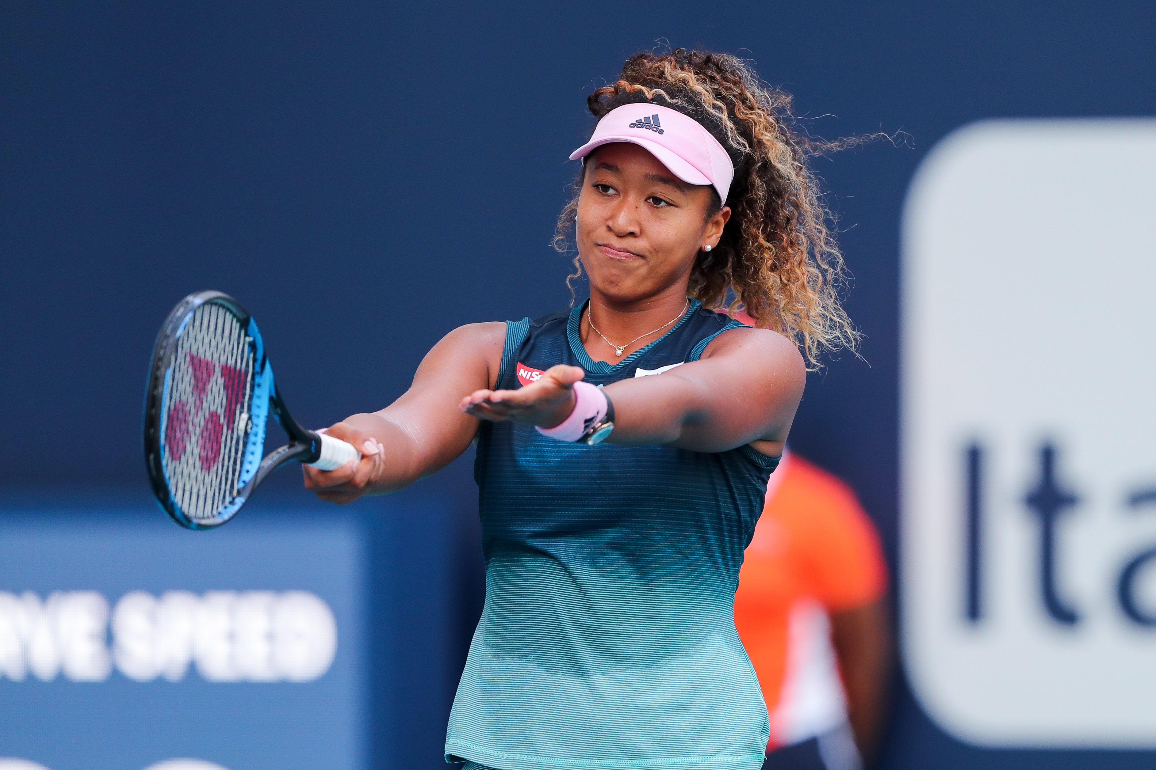 現任網球女單球后大坂直美，在邁阿密網賽輸給我國好手謝淑薇。（東方IC）