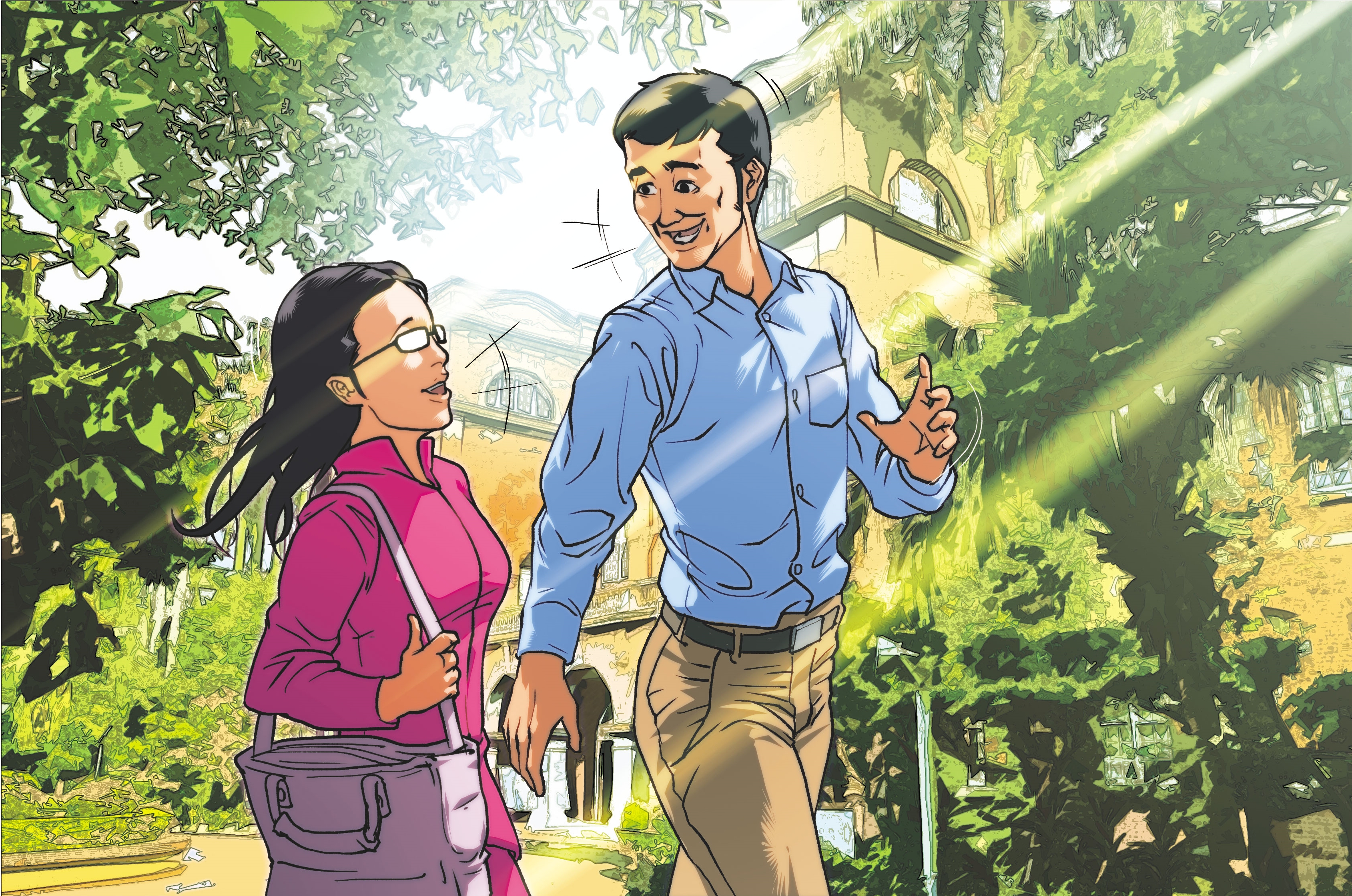 前年4月16日，柳林瑋以面試為由邀約林姓女子碰面，帶她到建中校園散步。（圖為示意畫面）