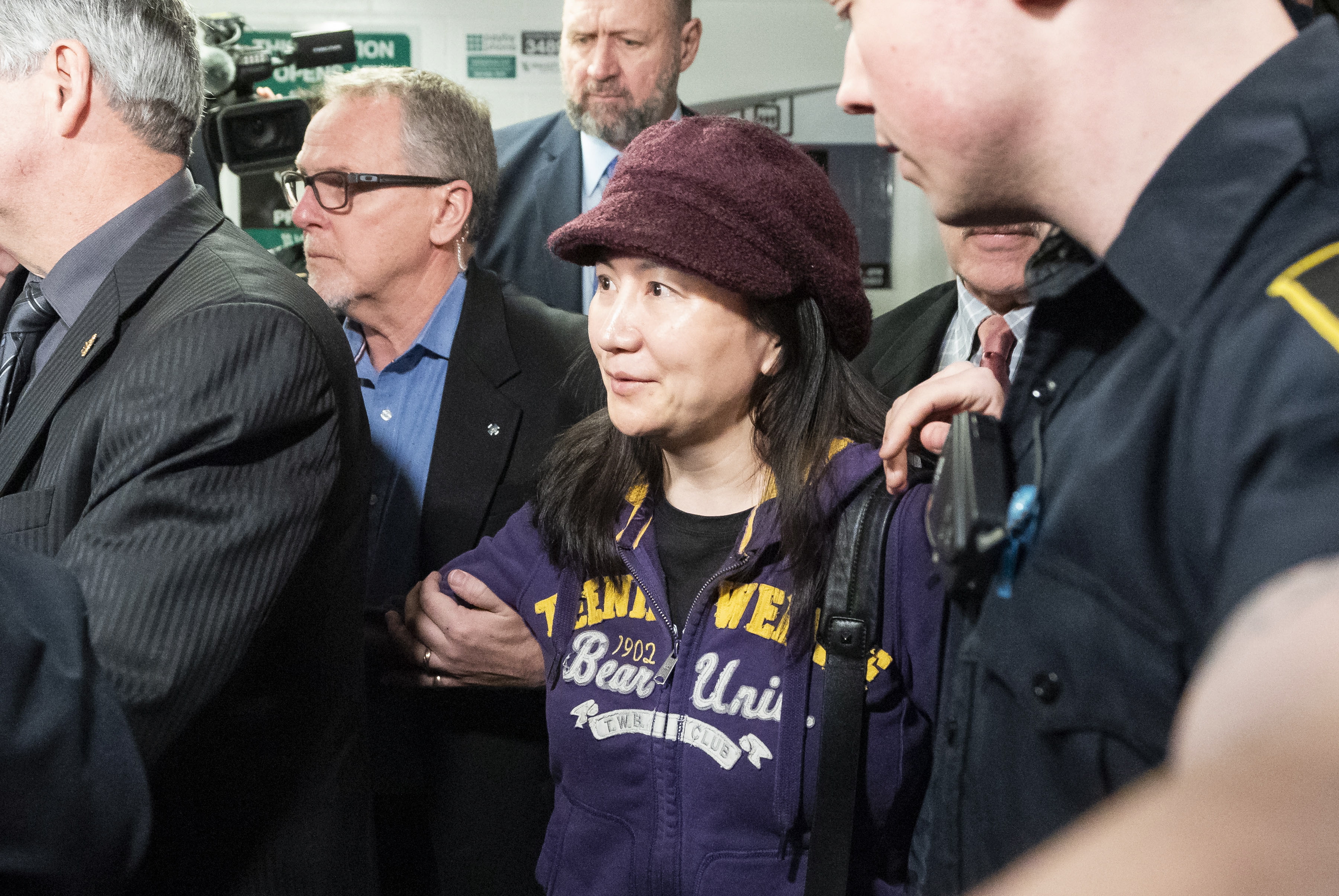 加拿大法庭文件顯示，孟晚舟被捕時身上共有3項蘋果產品。（東方IC）