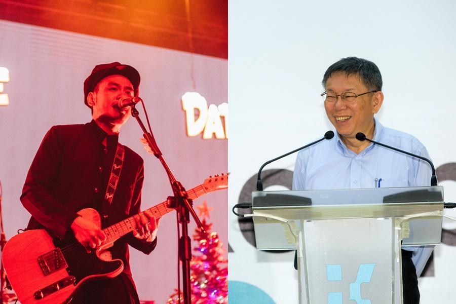 滅火器樂團主唱楊大正在「大港開唱」演出時,因不滿柯文哲在美國演講時言論,直接飆罵三字經。(左圖翻攝自滅火器 Fire EX.臉書、右圖為本刊資料照)