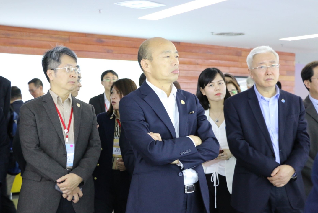 高雄市長韓國瑜（中）這兩天到廈門參訪。（翻攝自高雄市政府網站）
