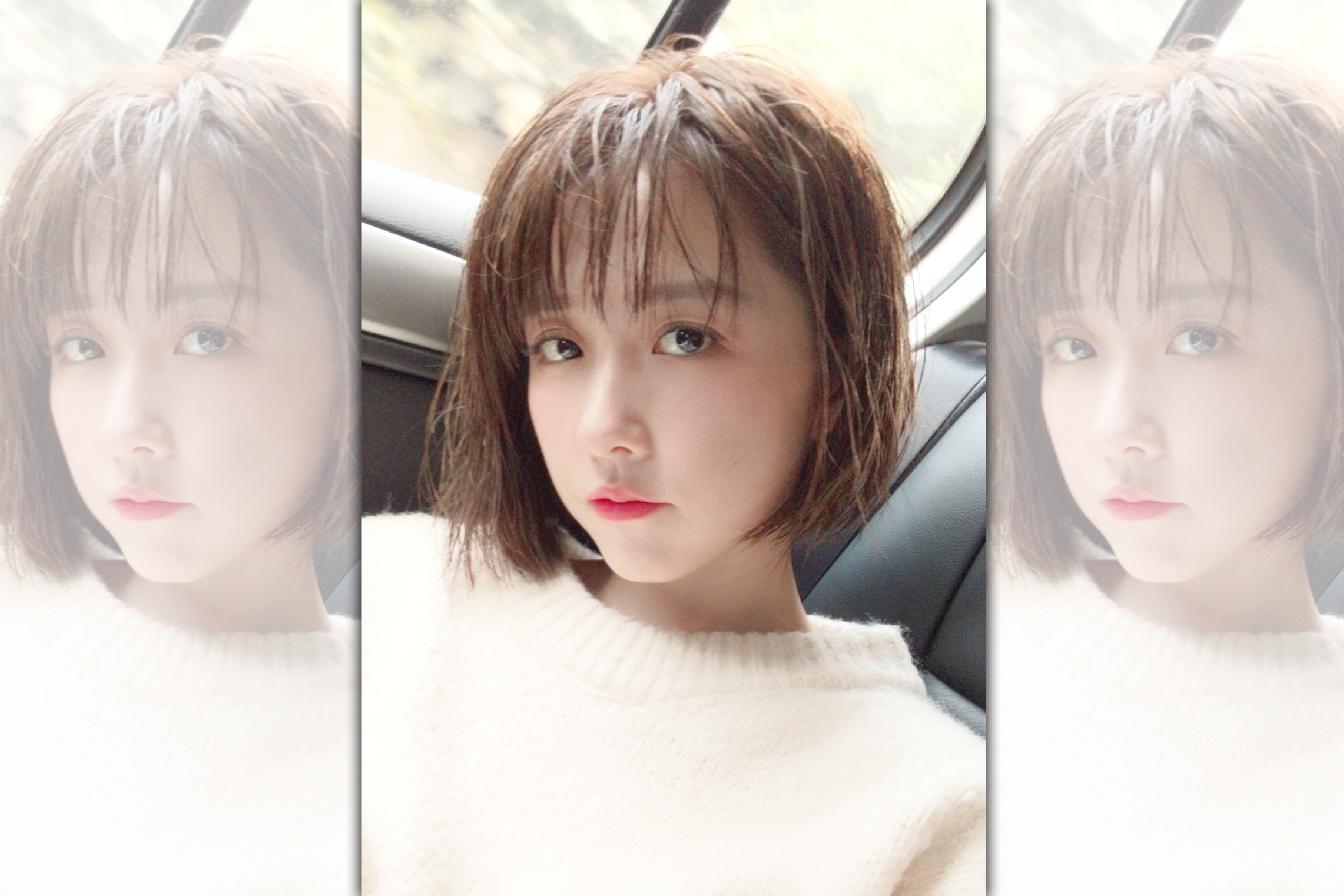 邵雨薇剪短髮，從髮型到髮色讓她坐了一整天。（寬宏提供）