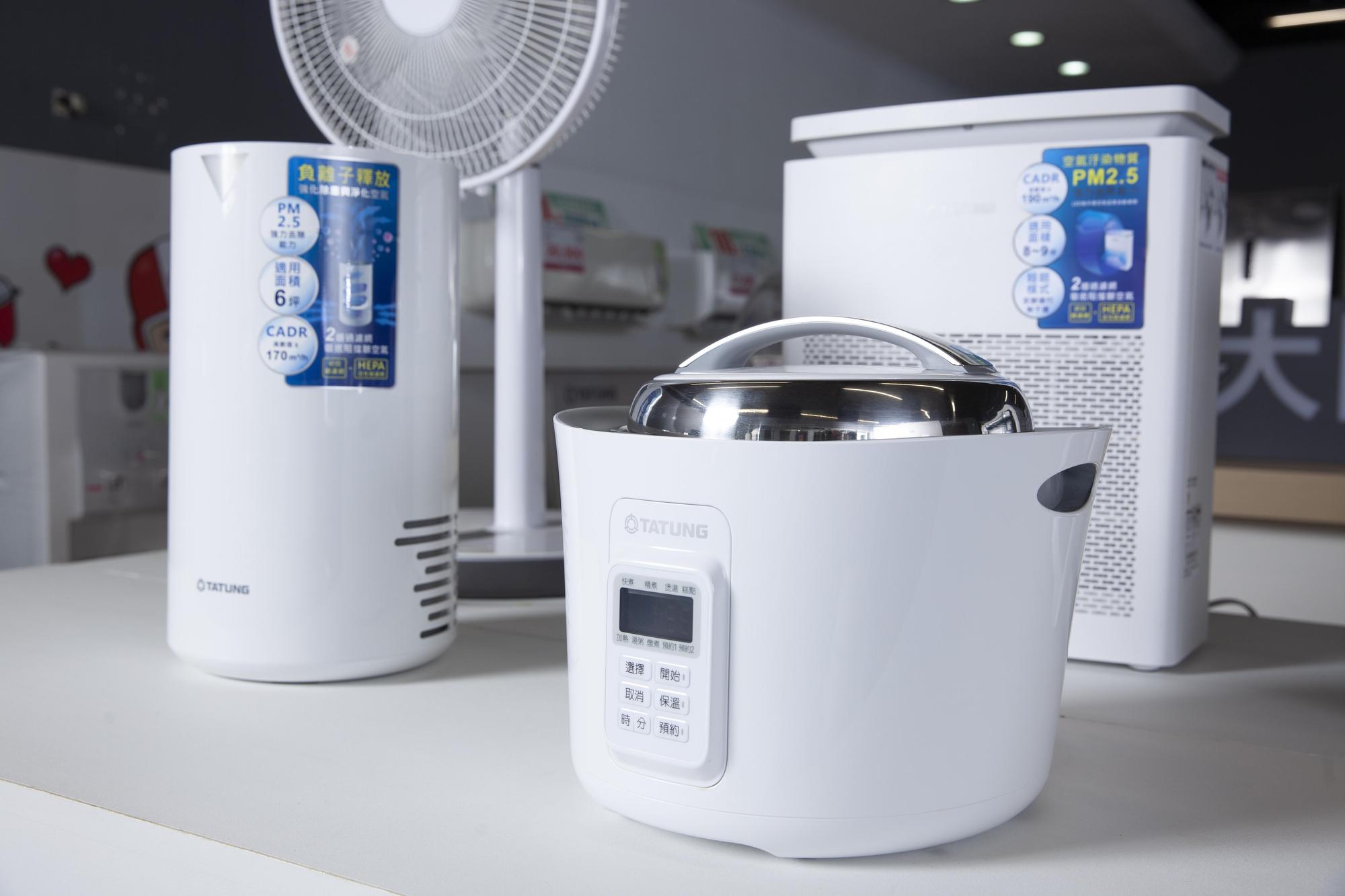 大同的智慧家電，主要先鎖定空氣清淨機、除溼機、DC電扇、空調與AI電鍋五大項。