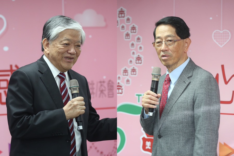 義美董事長高志尚（右）和總經理高志明（左）27日一同現身，分享公司的未來展望和品牌故事。