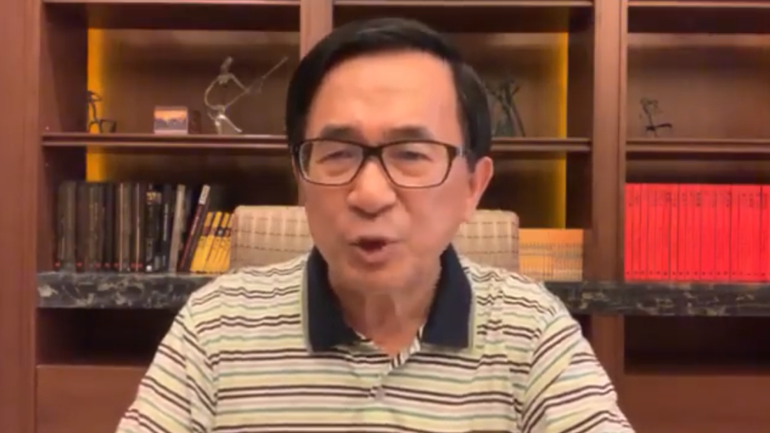 陳水扁呼籲韓國瑜「不要再騙了」，更表示若韓明年當選總統，「解放軍進來、台灣人出去，大家一起死。」（翻攝自陳水扁臉書）