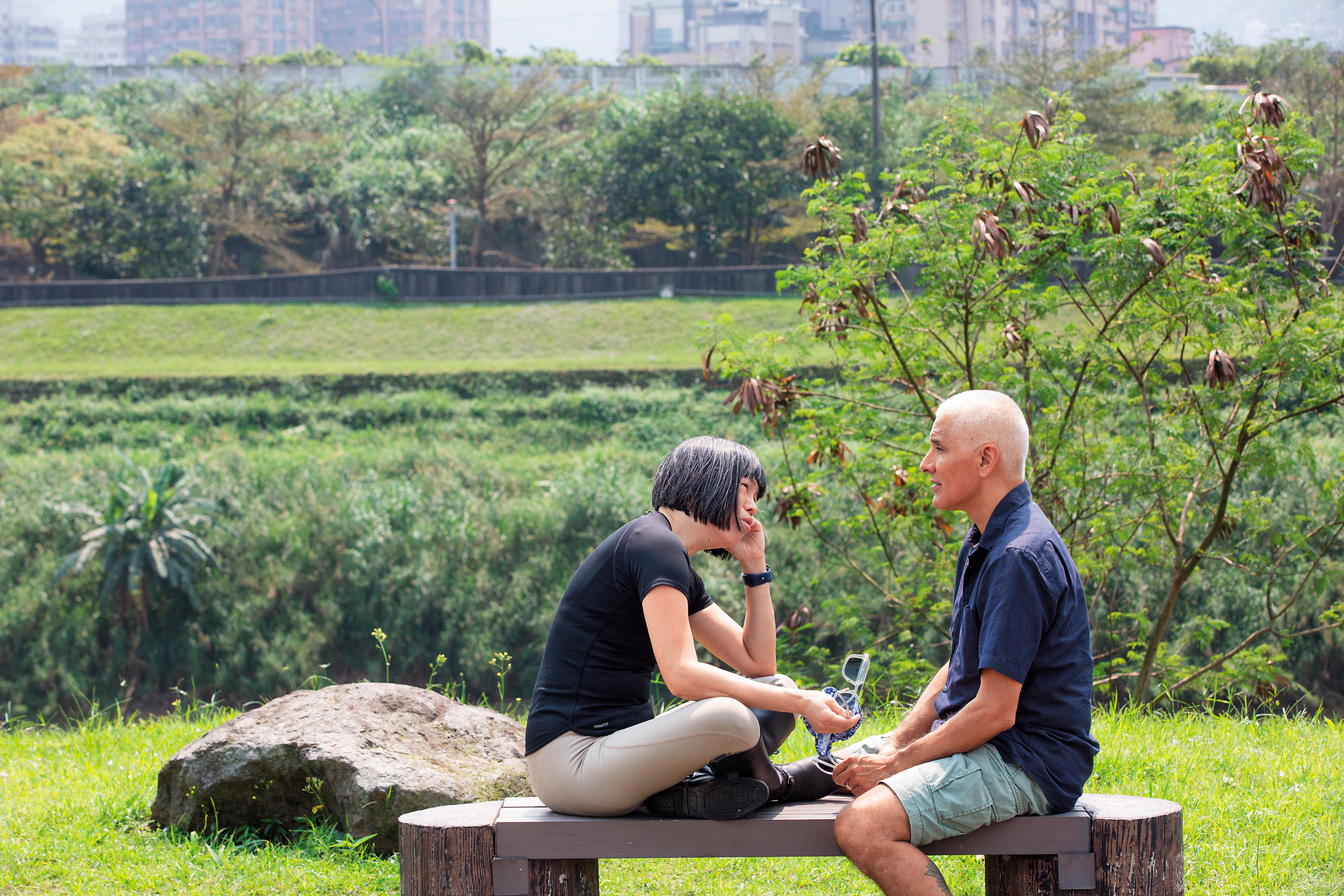 范琪斐（左）與Roberto（右）在紐約相識，當時Roberto是哥倫比亞大學附設醫院小兒急診科主任，現在2人定居台北。