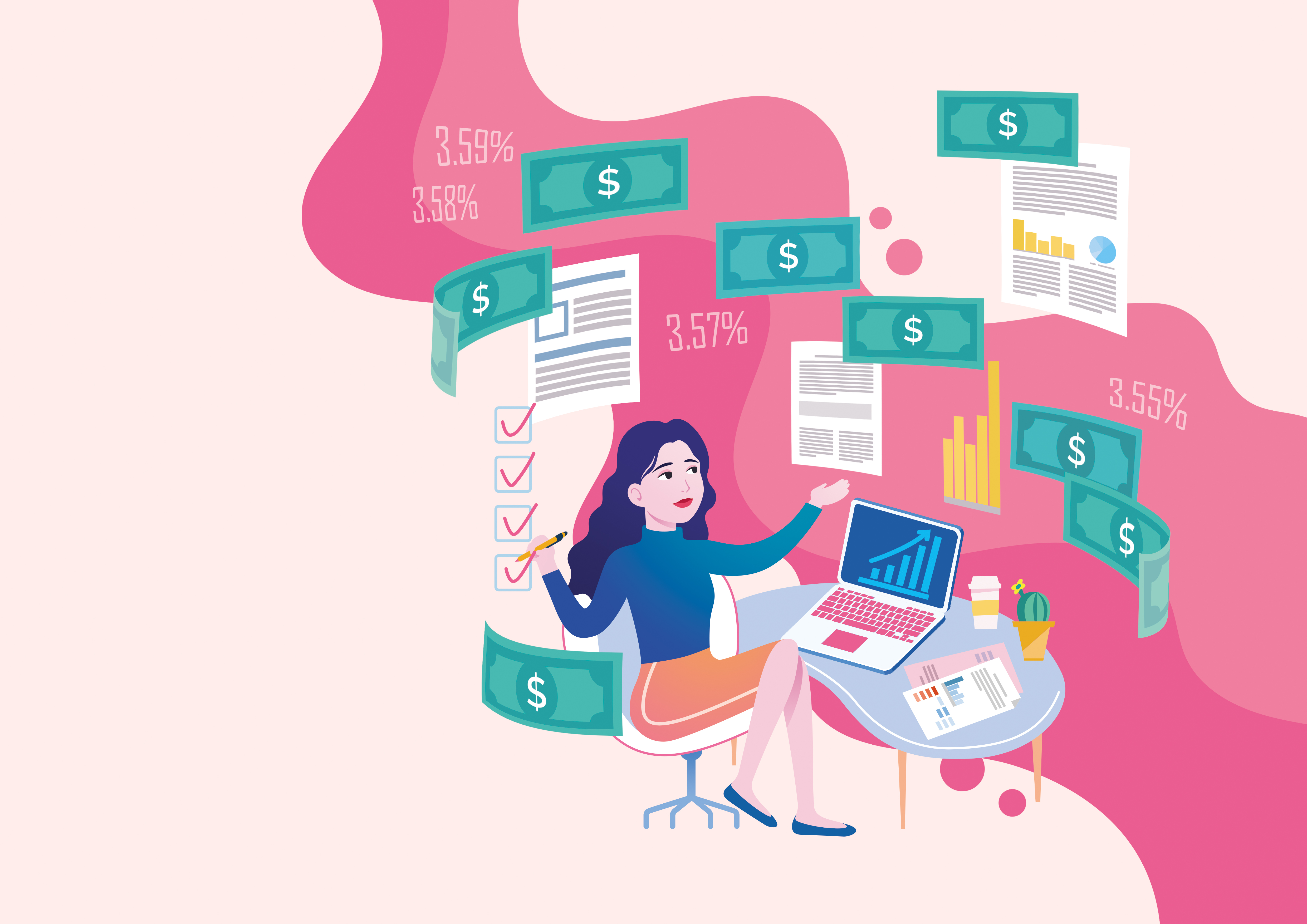 台美利差擴大，吸引市場資金追捧美元保單，去年即大賣新台幣5,000億元。