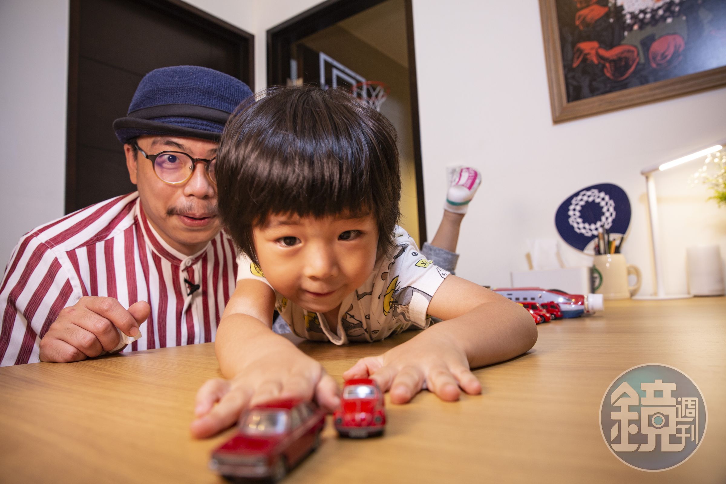 藍聖傑擔心兒子在外面被欺負，希望他長大不要像爸爸一樣成為濫好人。