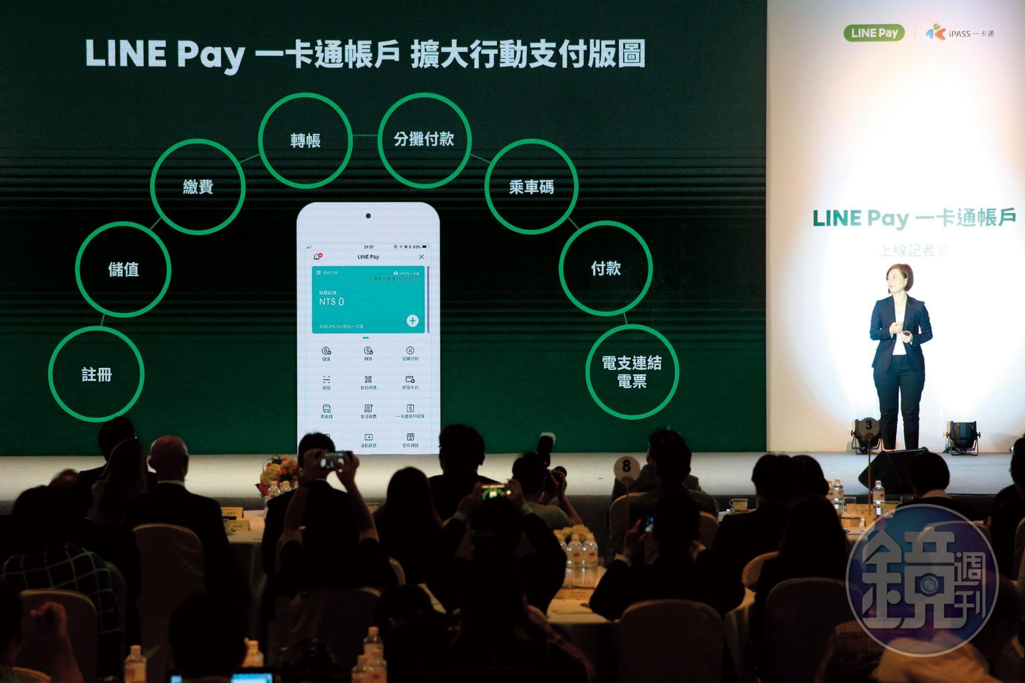 國內行動支付市場蓬勃，LINE Pay去年和一卡通合作，上路4個月就衝破百萬人使用。