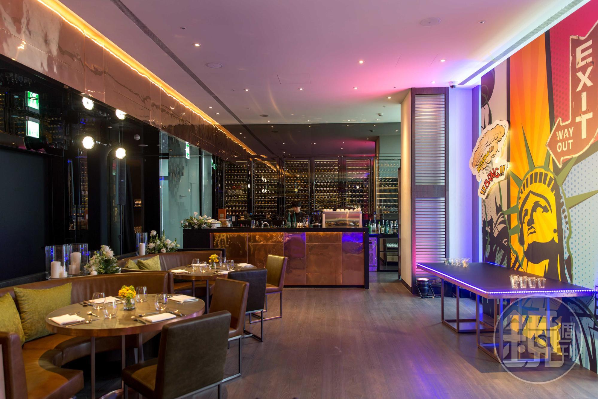 「Chefs Club Taipei」空間摩登不拘謹，呼應其為名廚搖滾舞台的定位。