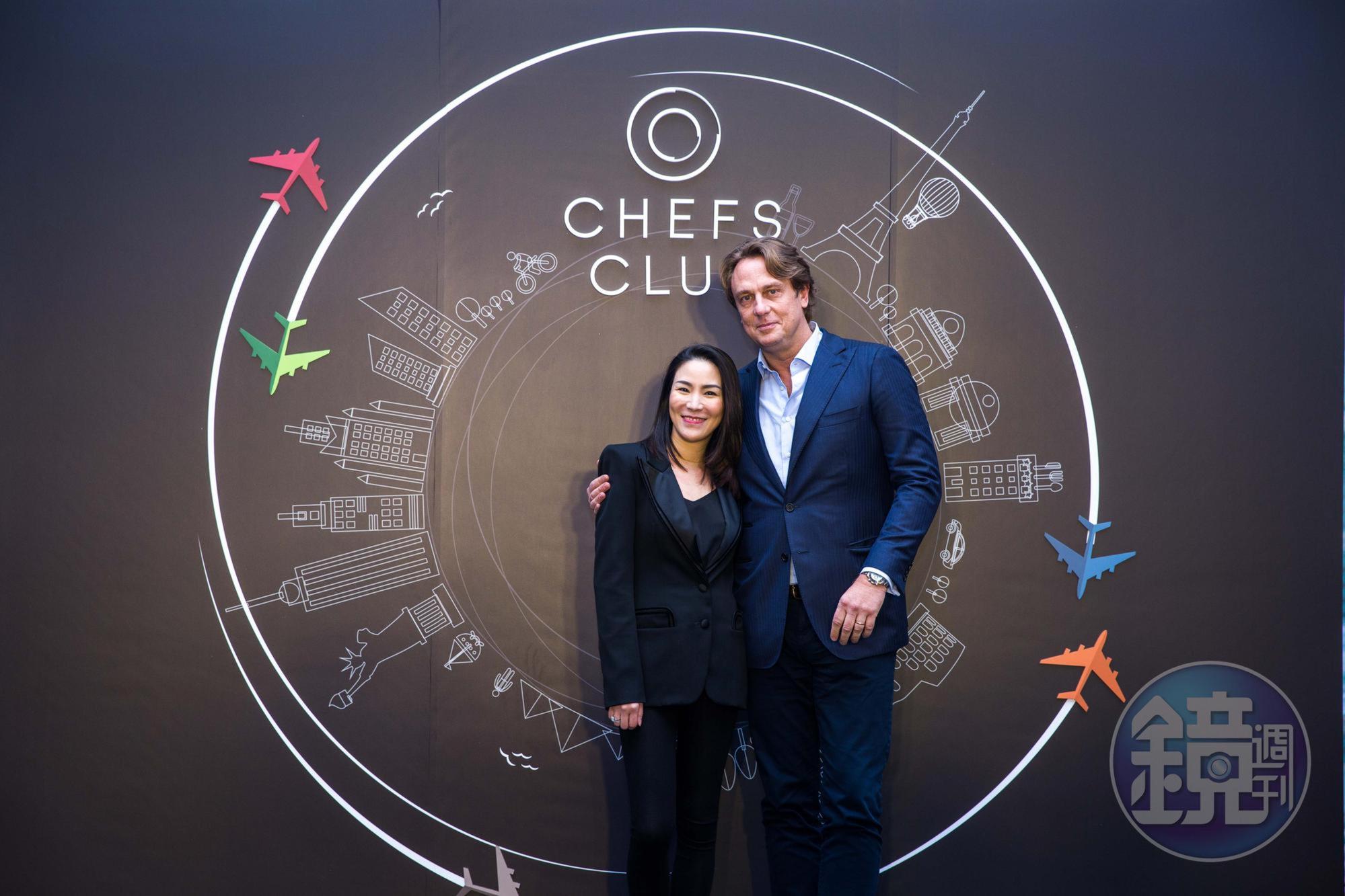 「Chefs Club」創辦人Stephane De Baets（右）與亞洲營運總監MJ（左）看好台北美食的國際水準。