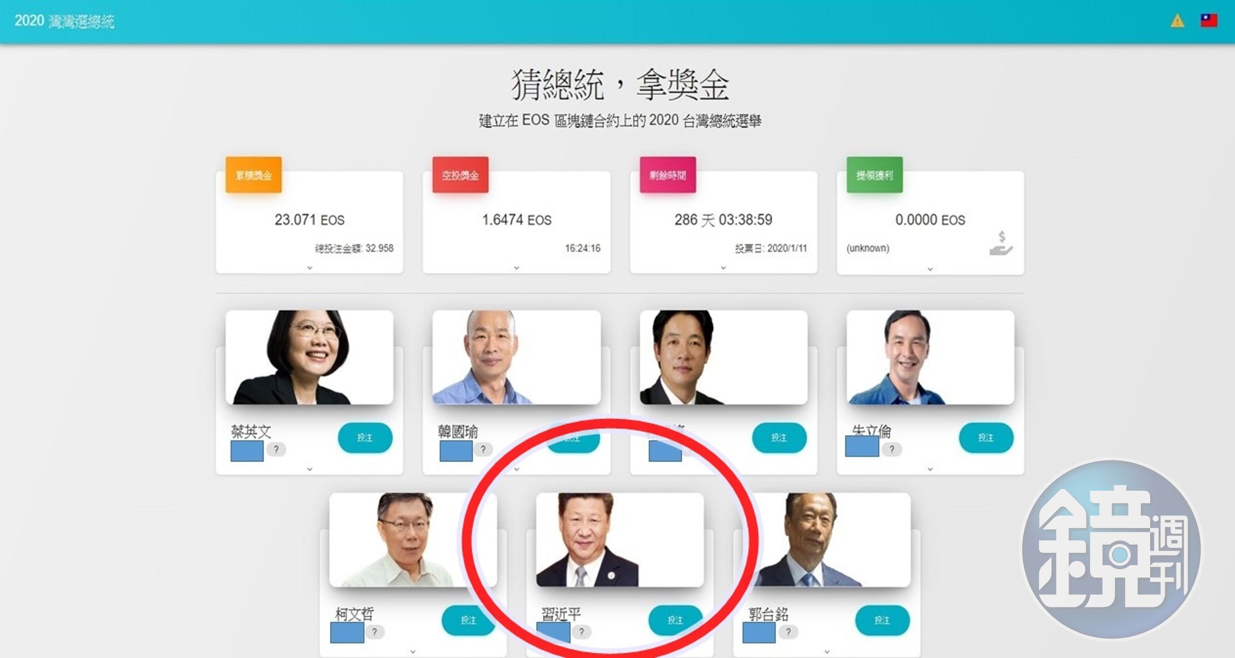 刑事局破獲國內第一個區塊鏈賭博網站，赫見對岸領導人習近平也是下注對象。（刑事局提供）