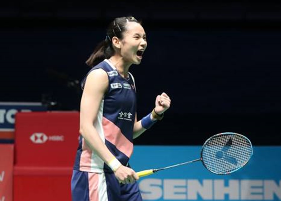 戴資穎7日在大馬公開賽中，擊敗日本選手山口茜，達到三連霸。（圖取自戴資穎臉書）