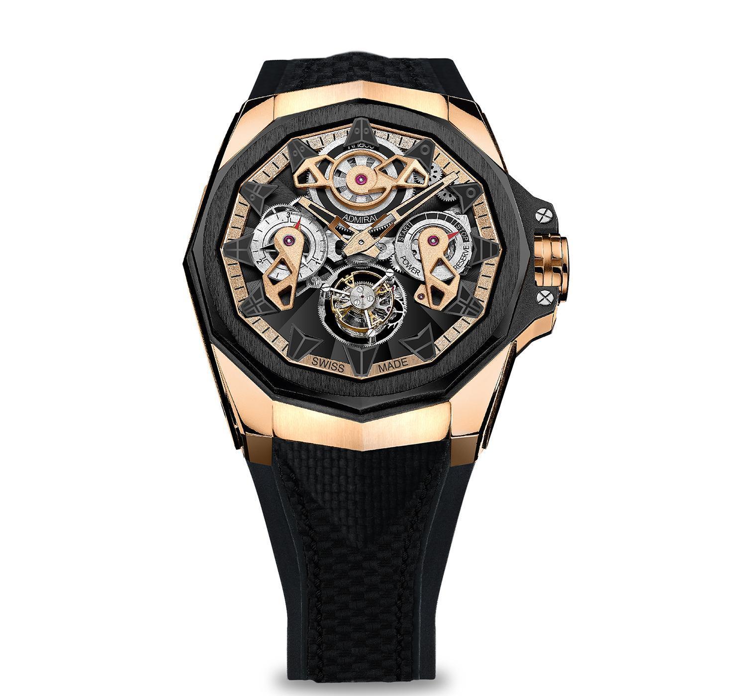 AC-One 45 Openworked陀飛輪金質版本，限量18只，定價NT$2,330,000。