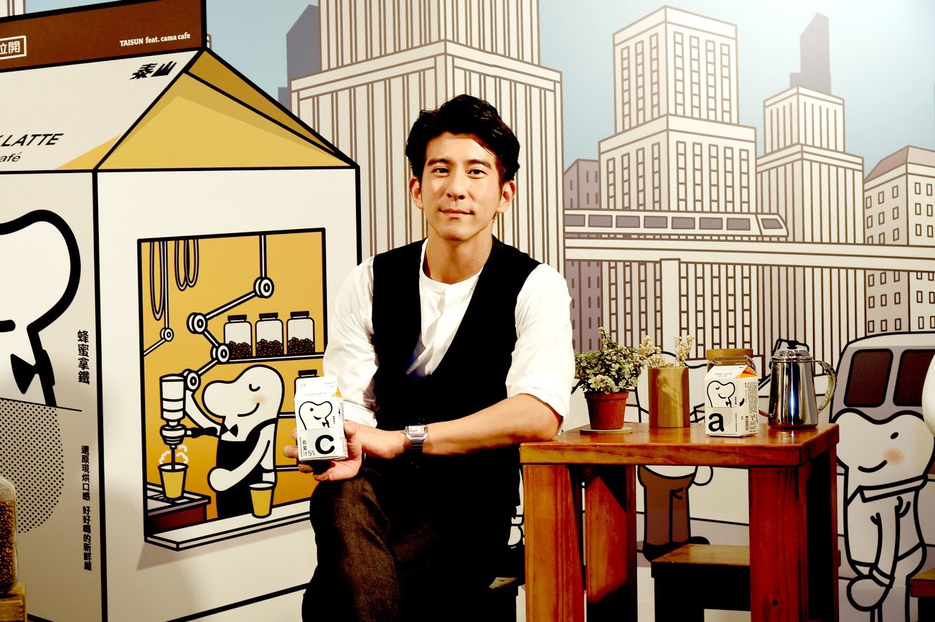 修杰楷今天出席咖啡活動。（泰山提供）