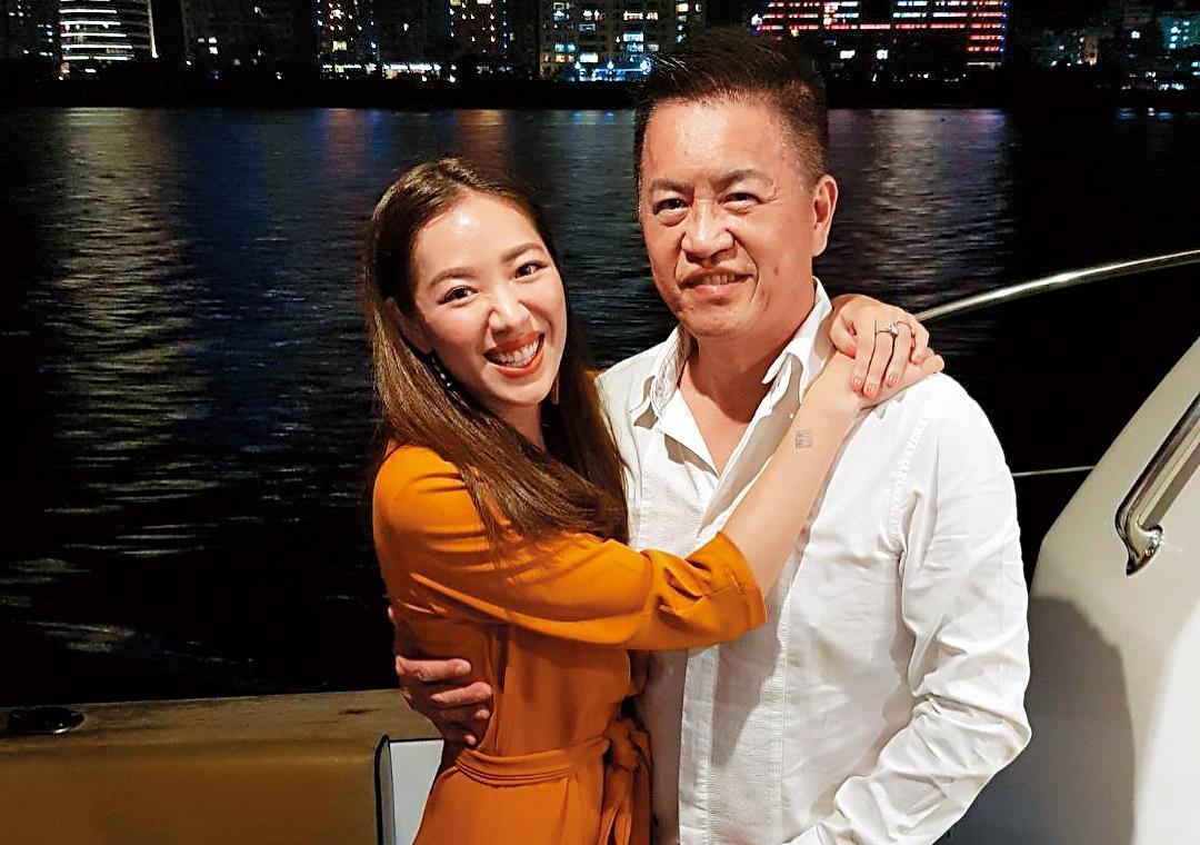 劉伊心（左）與林志隆（右）2017年結婚，結婚快2年的她，日前公布已懷孕5個月，腹中是個小女娃。（翻攝自劉伊心IG）