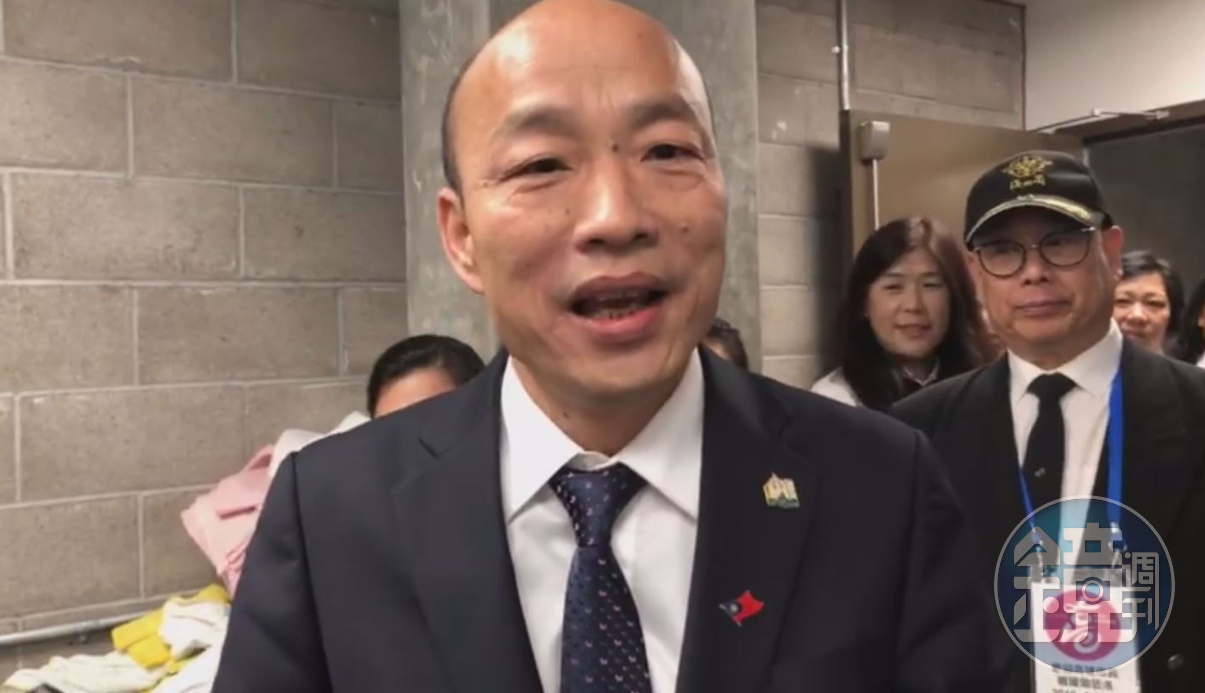 高雄市長韓國瑜訪美演講時說，台灣過去在3任台大法律系畢業的總統治理下，經濟和競爭力都已殘廢。（翻攝韓國瑜臉書）
