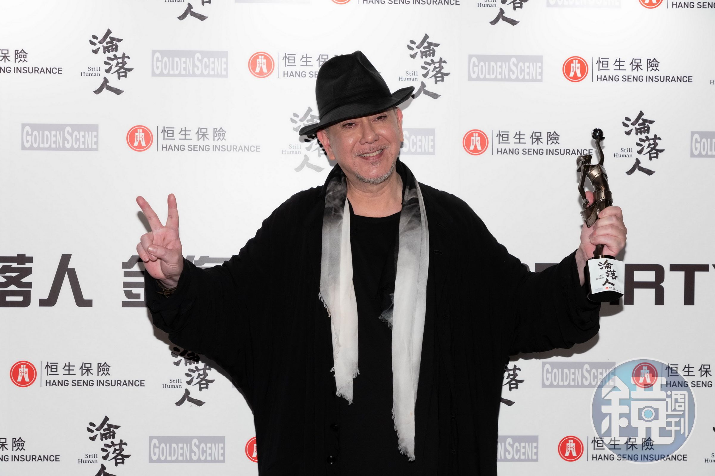 黃秋生已是第3度在香港電影金像獎稱帝，他這次無酬演出《淪落人》，得獎時也自虧「做好事有好報」。（甲上提供）
