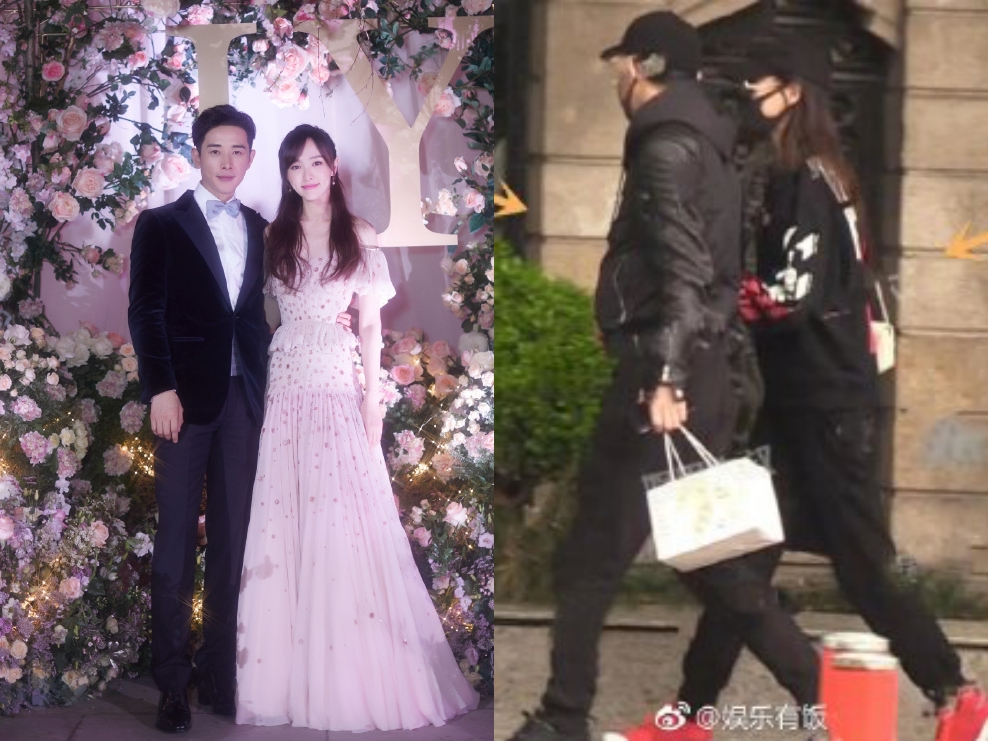 唐嫣和羅晉新婚半年，今（15日）傳出夫妻疑似上醫院看婦產科。（合成圖片，右圖翻攝自娛樂有飯微博）